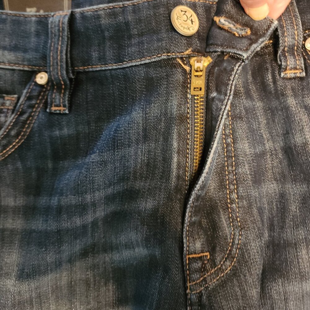 Heritage NWT Cotton Blend Courage Five Pocket Jeans Size 34x34 Blue Denim - Picture 4 of 16